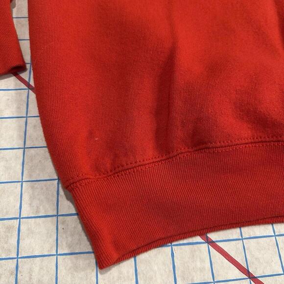 Vintage 90s Blank Red Fruit Of The Loom Best Sweatshirt Size Medium Made In USA - Picture 2 of 15